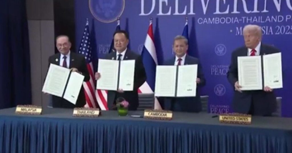 Peace President Trump Signs Thailand-Cambodia Peace Deal He Helped Broker During Stop in Malaysia | The Gateway Pundit