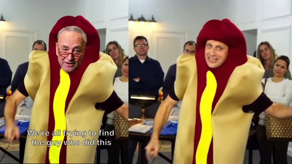 LOL! White House Trolls Schumer with Guilty Hotdog Meme After he Blames Republicans for Government Shutdown Despite Being Responsible | The Gateway Pundit