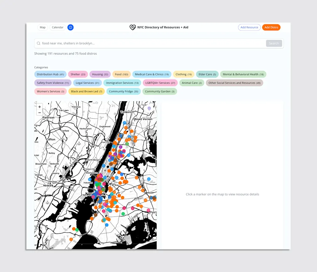 This simple map can help New Yorkers in need find food