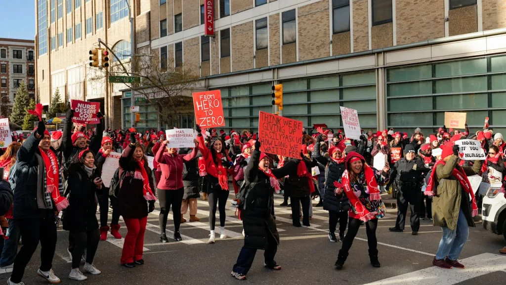 Thousands of nurses go on strike at major New York City hospitals over contract disputes