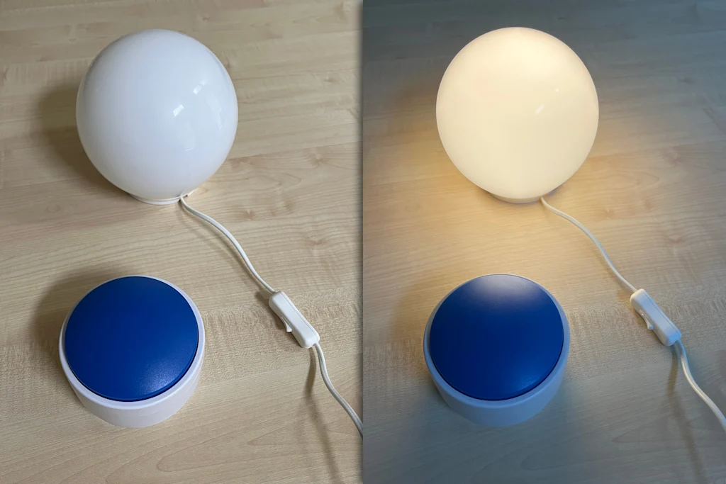 This clever button lets service dogs turn on appliances by themselves