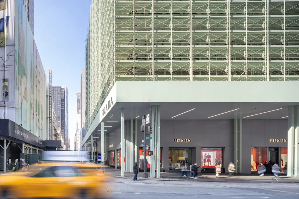 Prada’s NYC store turns scaffolding into high art