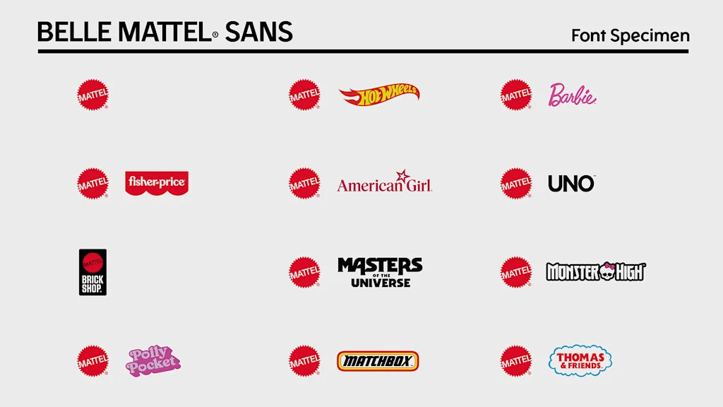 Mattel has a new custom font, and it’s full of playful hidden details