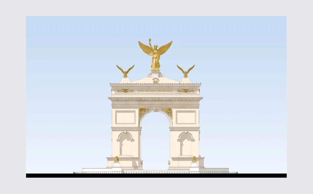Why Trump’s proposed gilded arch is so tall