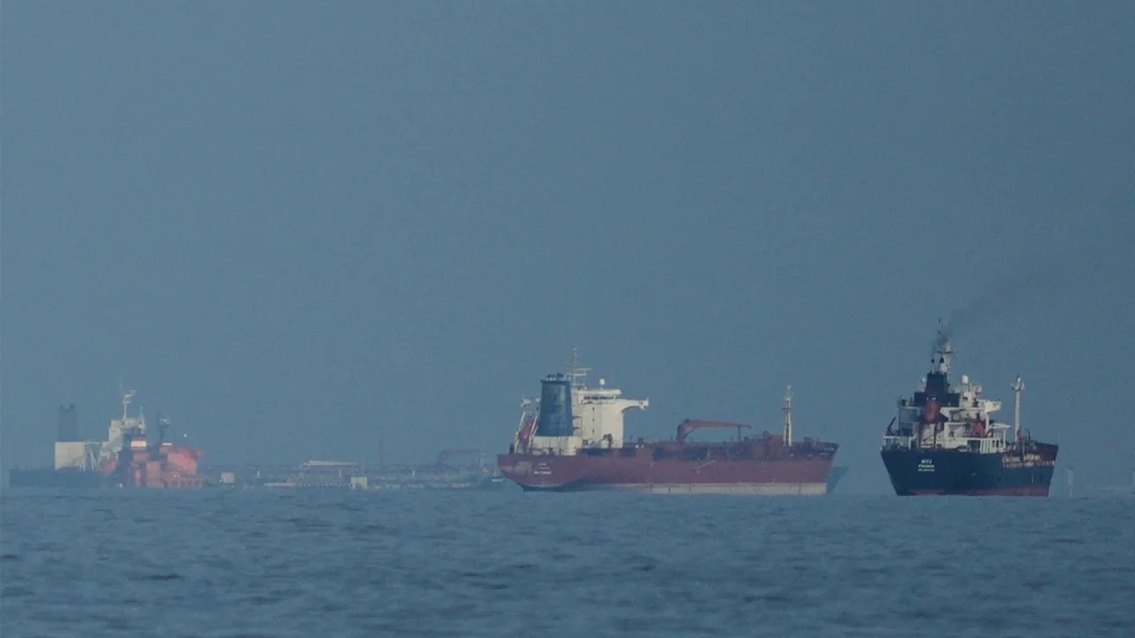 Strait of Hormuz shipping traffic appears to come to a halt as U.S. reveals details of the blockade