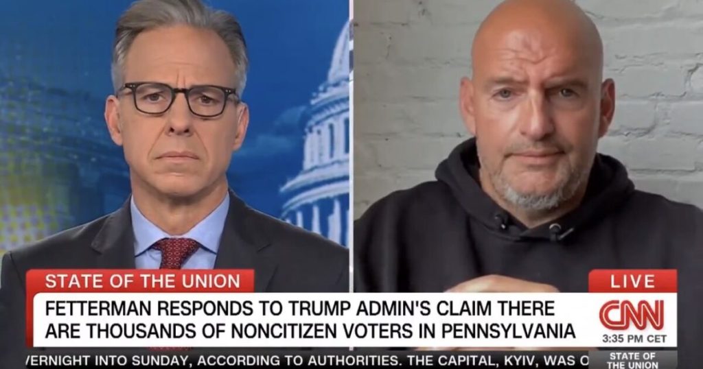 (VIDEO) John Fetterman Suggests He May Leave Democratic Party Then Trashes Trump for Talking About 2020 Election, Says “No Evidence” of Illegal Voters