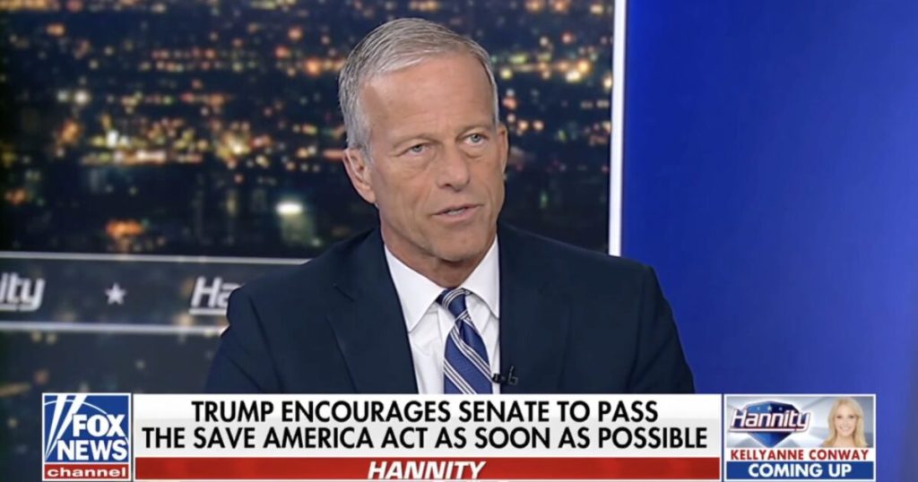 RINO John Thune Reveals at Least 15 Republican Senators Are a Hard “NO” on Nuking Filibuster to Pass SAVE America Act