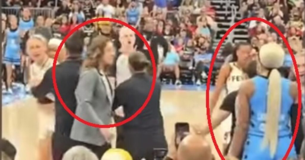 Coach Stephanie White Runs to Check on Dijonai Carrington After She Assaults Sophie Cunningham and Bloodies Her Mouth! * The Gateway Pundit * by Jim Hoft