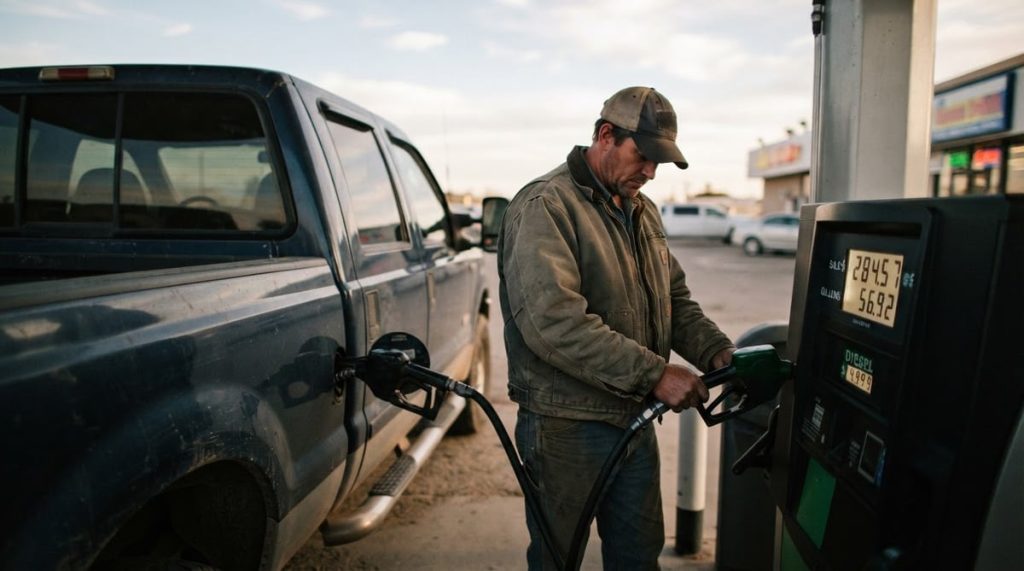 Diesel Fuel Costs Exceed $280 to Fill Popular Truck in One State